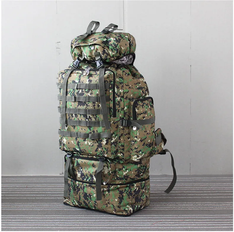 100L Large Military Tactical Camouflage Softback Unisex Hiking Bag