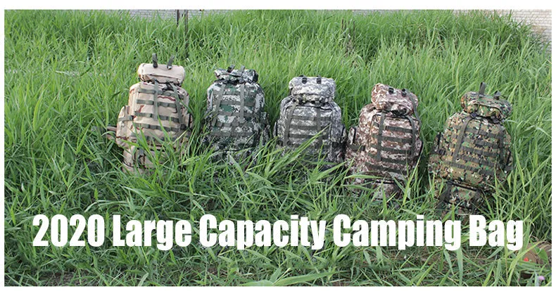 100L Large Military Tactical Camouflage Softback Unisex Hiking Bag