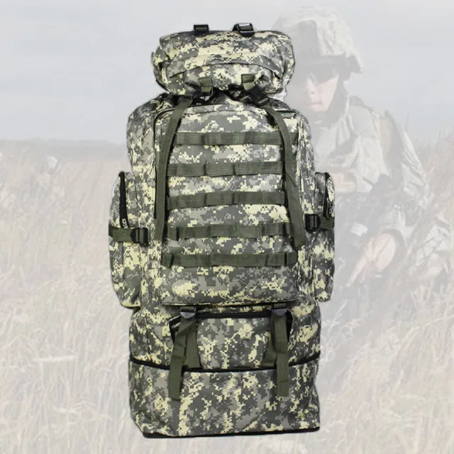 100L Large Military Tactical Camouflage Softback Unisex Hiking Bag