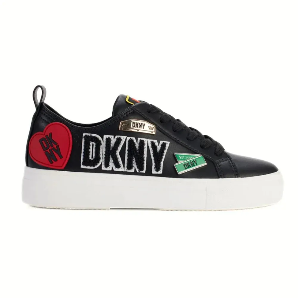 DKNY Coreen City Signs Lace Up Sneakers K1469449-BLK