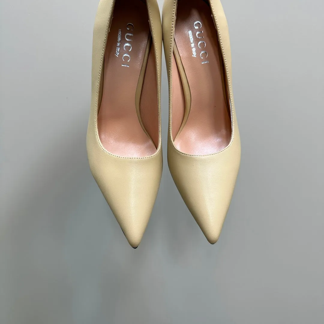 GG 105 BASIC HIGH HEEL CREAM LAMBSKIN