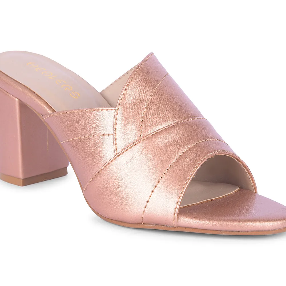 Healers Peach Block Heels For Women LSF-4 By Liberty