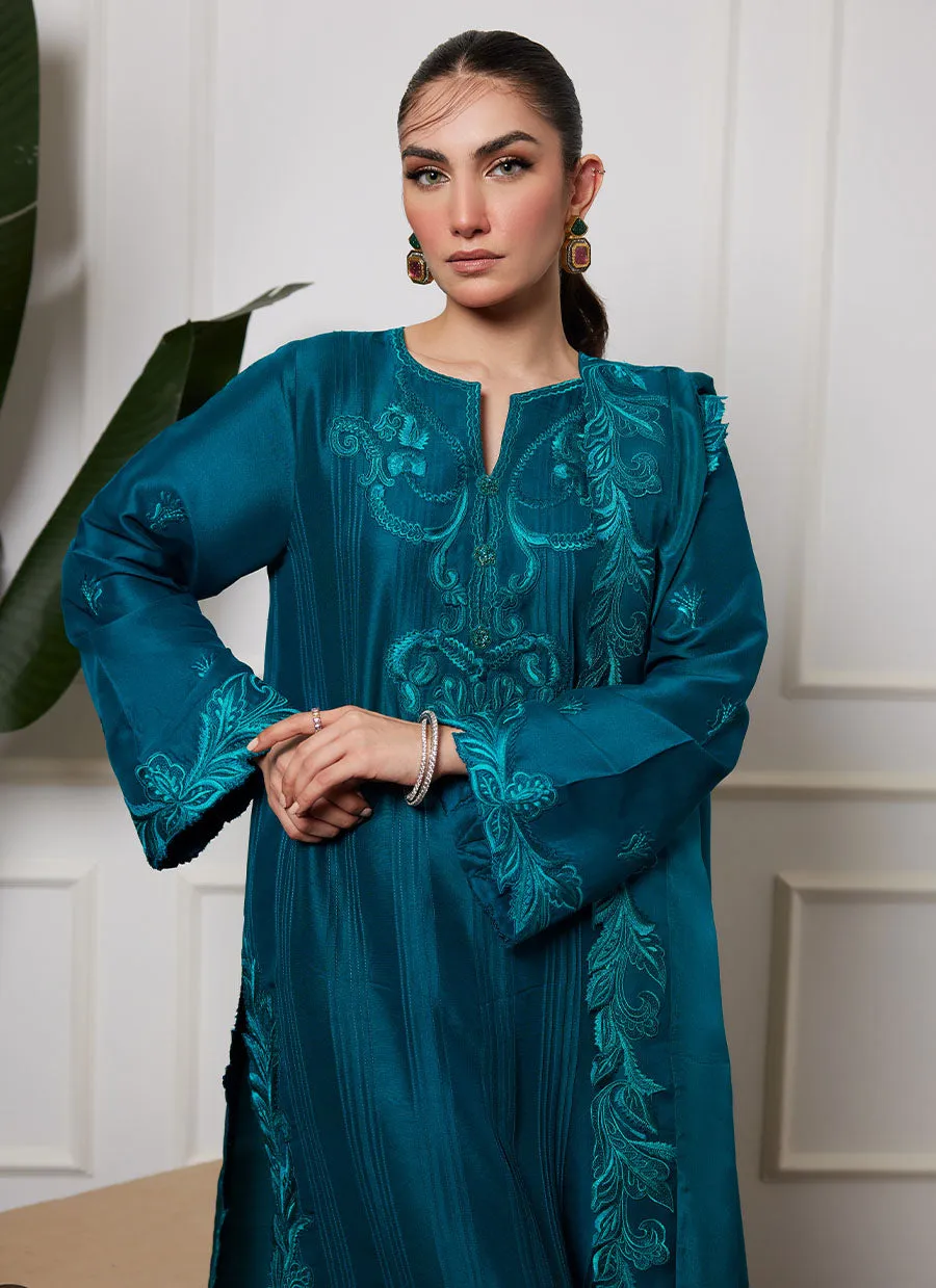 Heqet Emerald Shirt And Dupatta