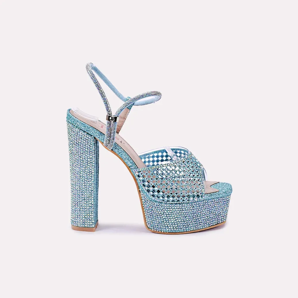 June Blue High Heel Sandals 0421148