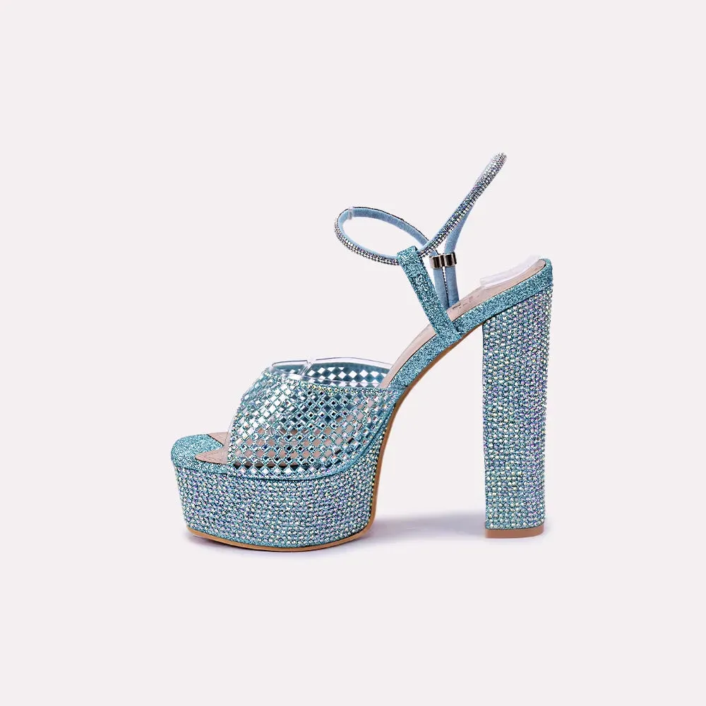 June Blue High Heel Sandals 0421148