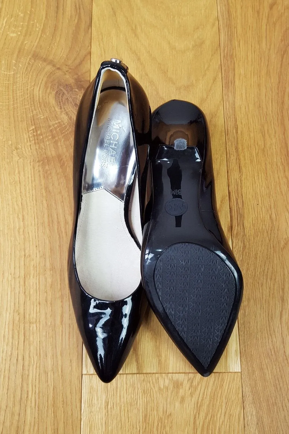 MICHAEL KORS Elisa Patent Leather Stiletto Heels (38.5)