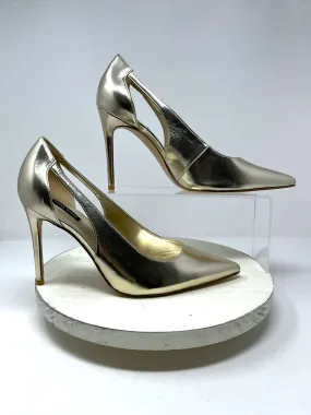 Nine West Size 12 Gold Metallic Heels  NWOB