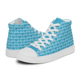 Women’s high top canvas shoes Blue and White